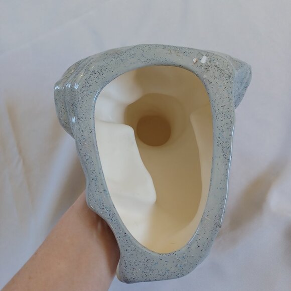 Seal Figurine Porcelain Ceramic Glazed Ocean Arctic Animals White Blue Gray - Picture 7 of 10